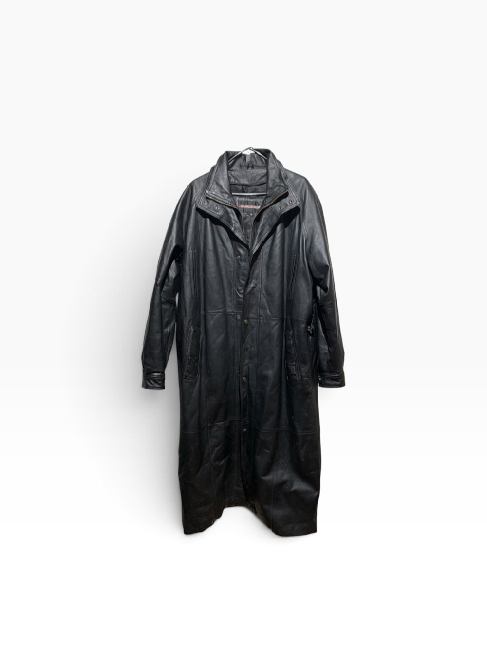 Men’s Vintage Charles Klein 80’s-90’s Full Length Leather Vested Duster Sz M